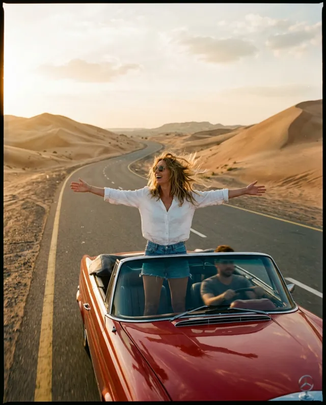 Desert road convertible, Dubai